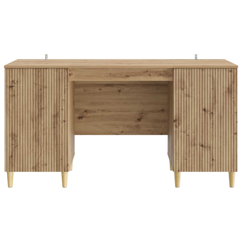 vidaXL Biurko Dąb artisan 142,5 x 50 x 75 cm Drewno inżynieryjne