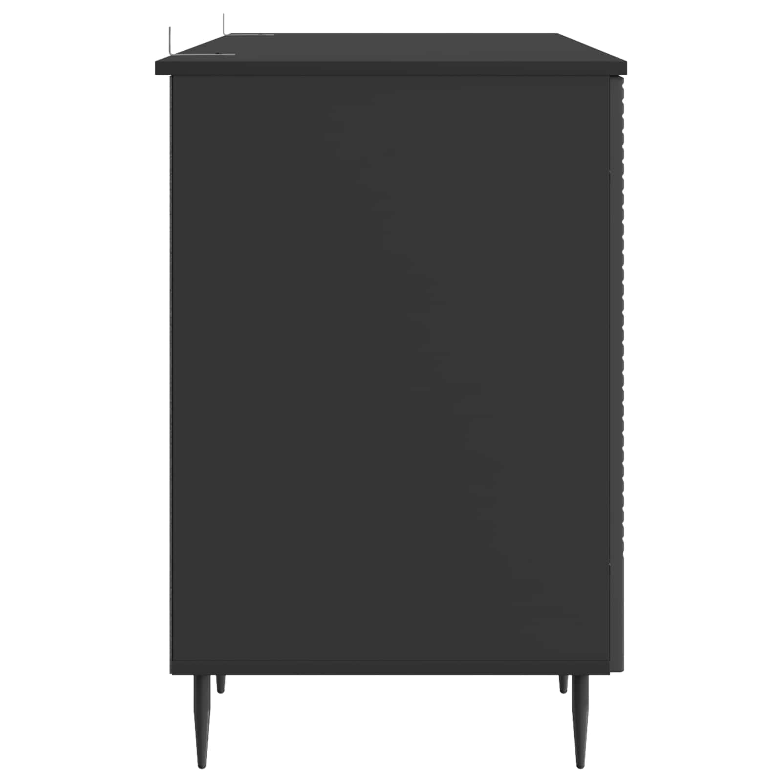 vidaXL Biurko z półką Czarny 142,5 x 50 x 75 cm Drewno inżynieryjne