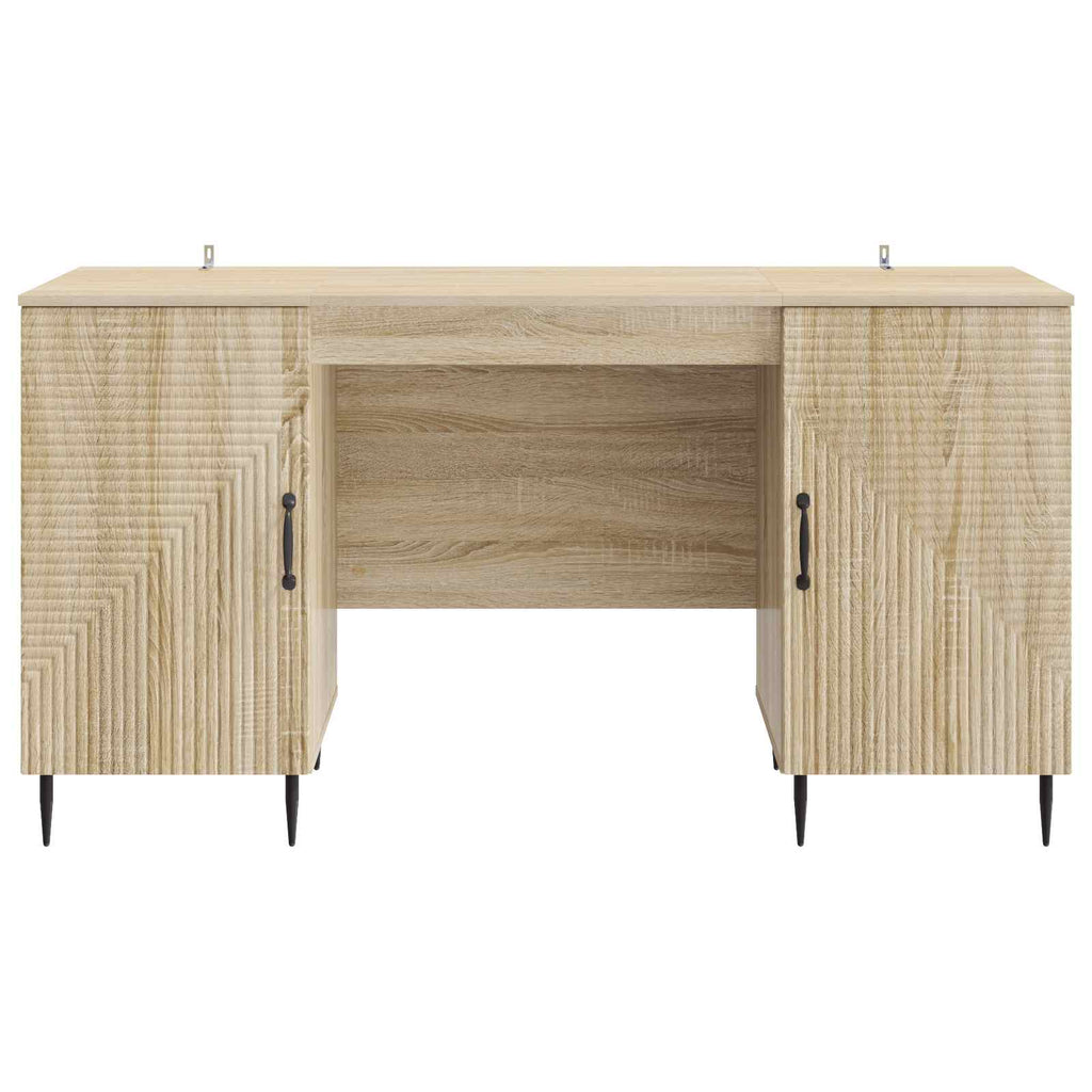 vidaXL Biurko dąb Sonoma 142,5 x 50 x 75 cm Drewno inżynieryjne