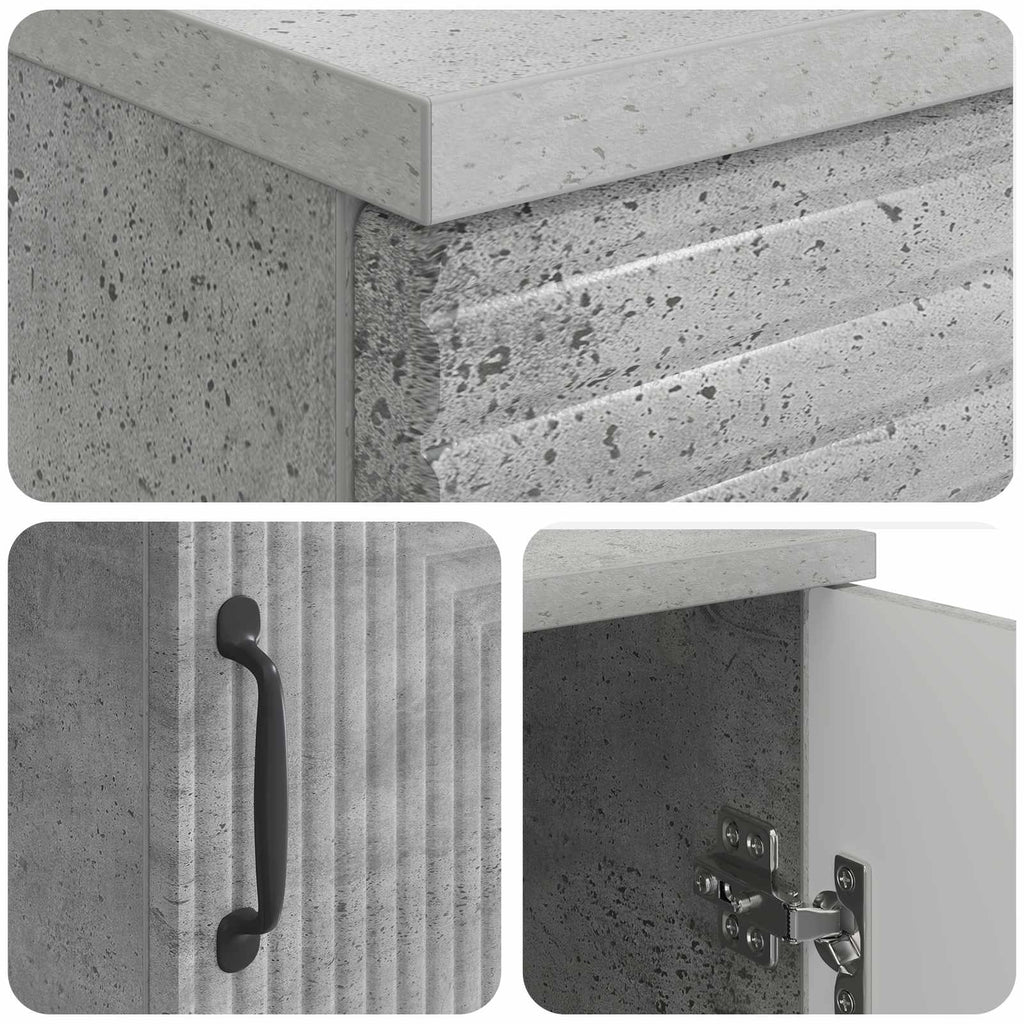 vidaXL Biurko Betonowy szary 142,5 x 50 x 75 cm Drewno inżynieryjne