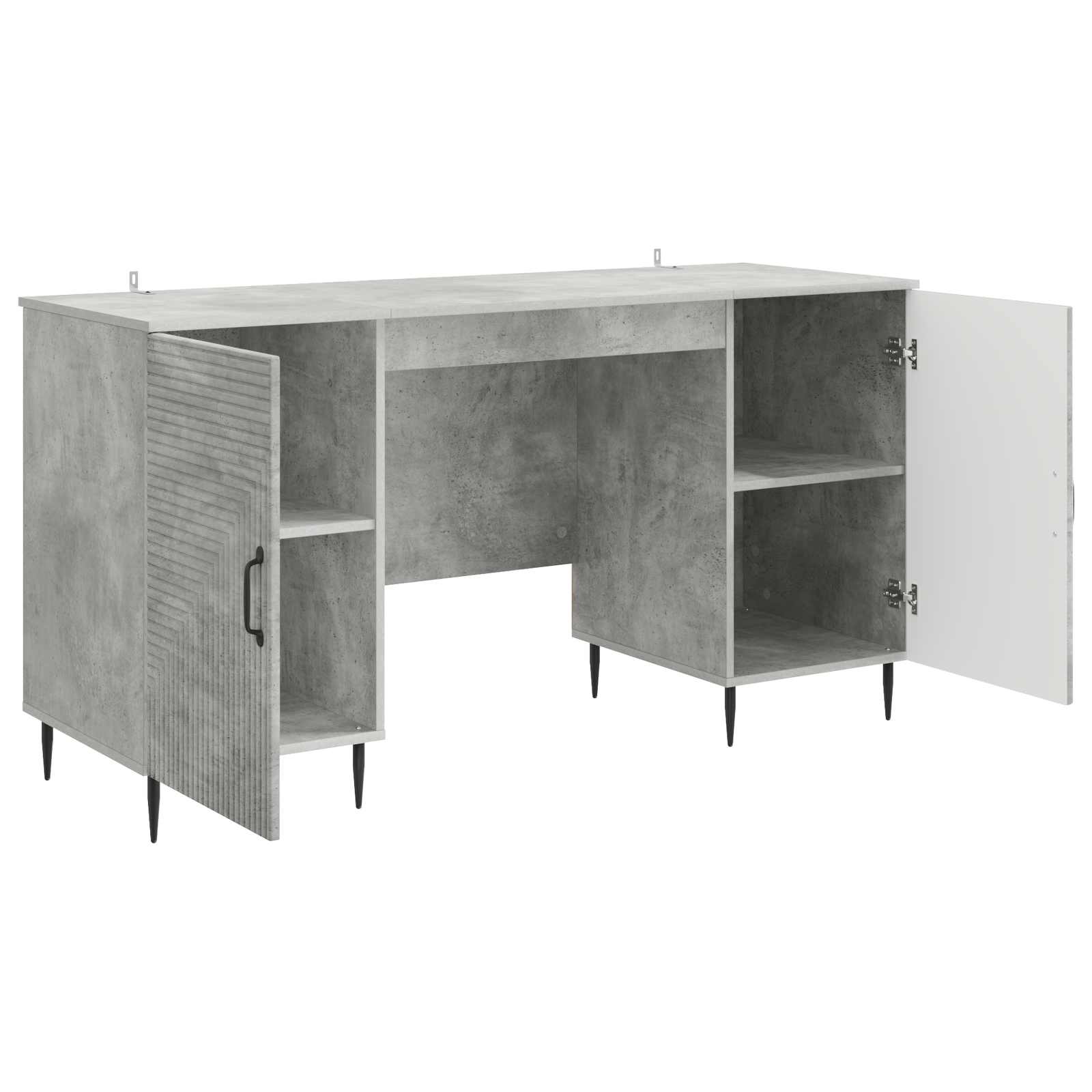 vidaXL Biurko Betonowy szary 142,5 x 50 x 75 cm Drewno inżynieryjne