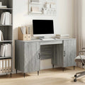 vidaXL Biurko Szary Sonoma 142,5 x 50 x 75 cm Drewno inżynieryjne