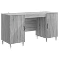 vidaXL Biurko Szary Sonoma 142,5 x 50 x 75 cm Drewno inżynieryjne