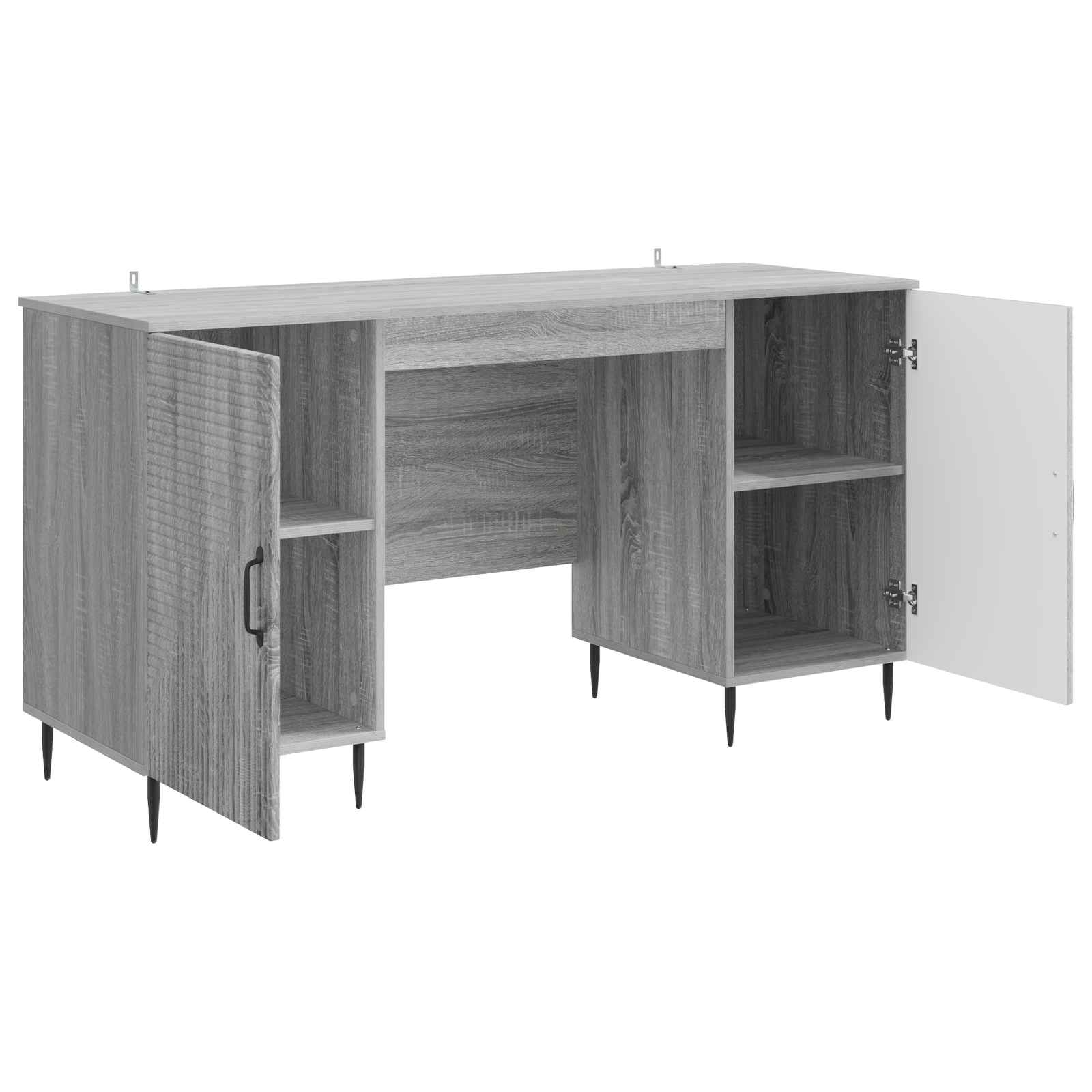 vidaXL Biurko Szary Sonoma 142,5 x 50 x 75 cm Drewno inżynieryjne