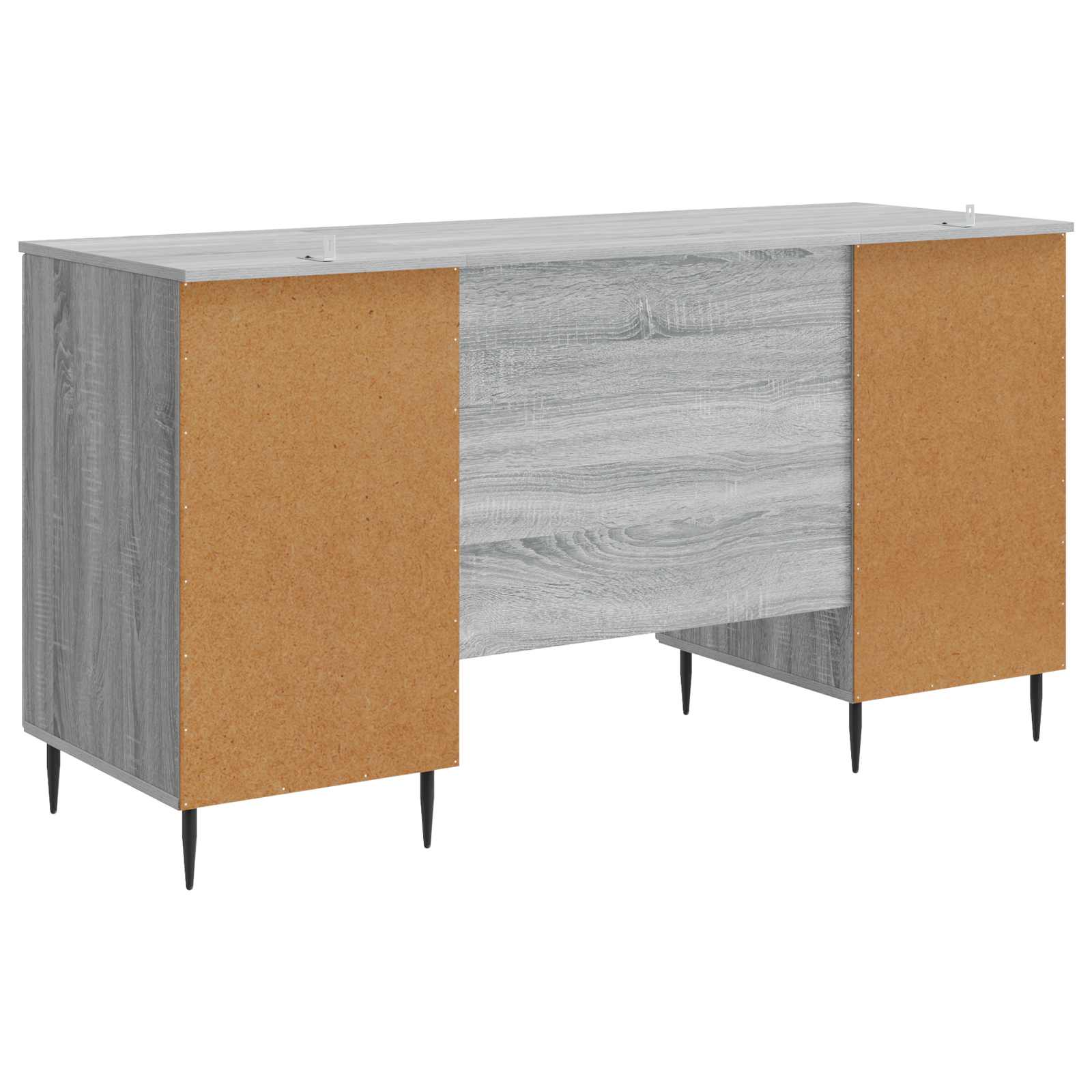 vidaXL Biurko Szary Sonoma 142,5 x 50 x 75 cm Drewno inżynieryjne