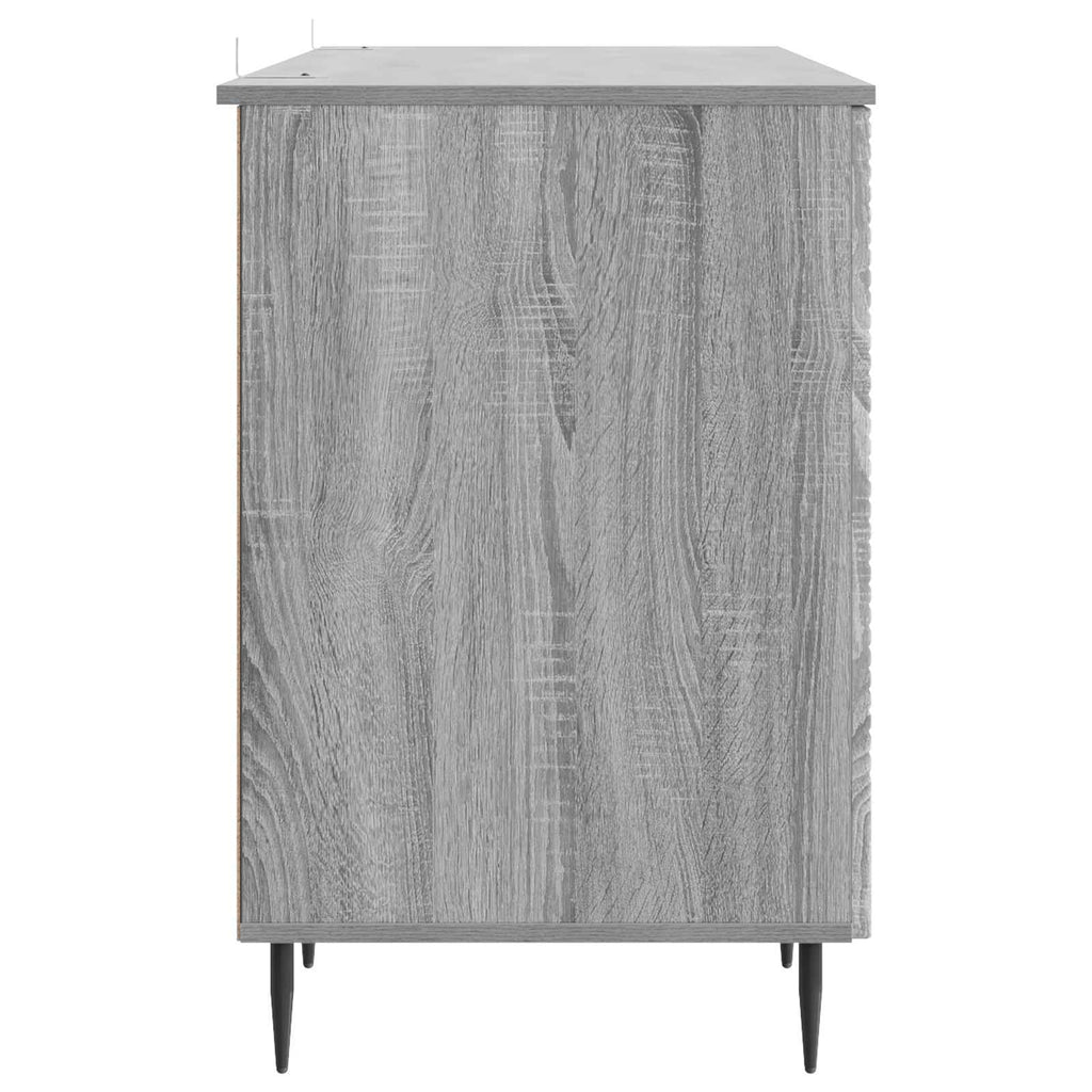 vidaXL Biurko Szary Sonoma 142,5 x 50 x 75 cm Drewno inżynieryjne