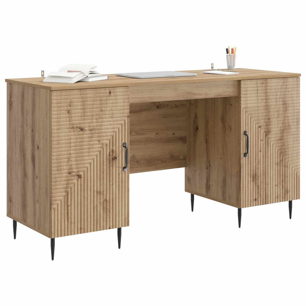 vidaXL Biurko Dąb artisan 142,5 x 50 x 75 cm Drewno inżynieryjne