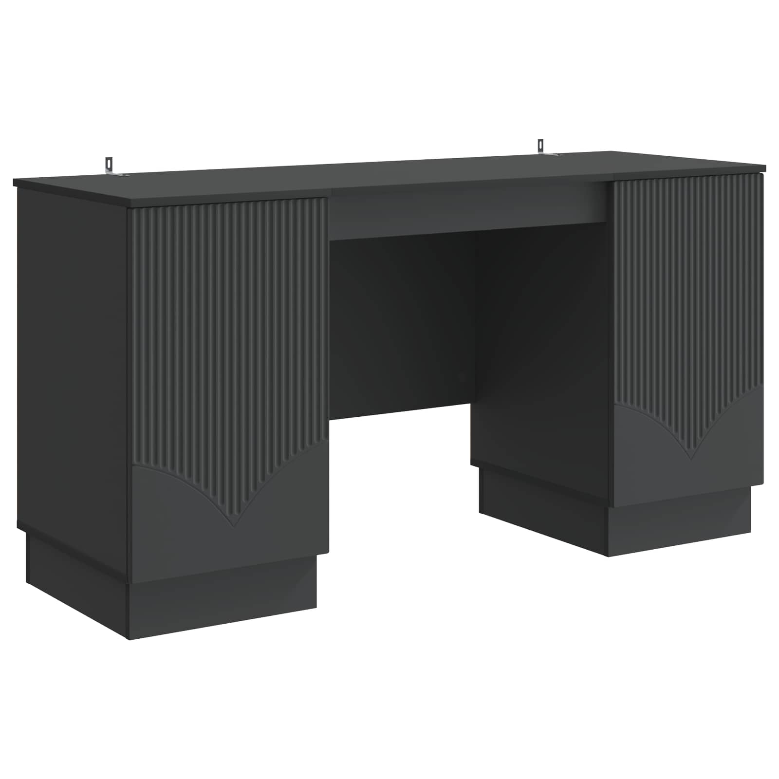 vidaXL Biurko z półką Czarny 142,5 x 50 x 75 cm Drewno inżynieryjne