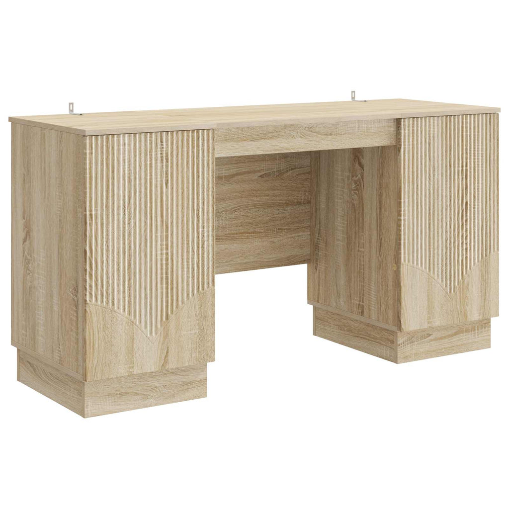 vidaXL Biurko dąb Sonoma 142,5 x 50 x 75 cm Drewno inżynieryjne