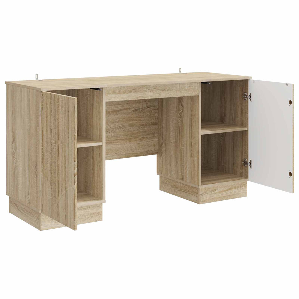 vidaXL Biurko dąb Sonoma 142,5 x 50 x 75 cm Drewno inżynieryjne