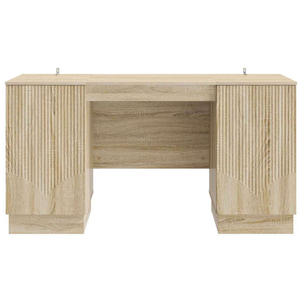 vidaXL Biurko dąb Sonoma 142,5 x 50 x 75 cm Drewno inżynieryjne