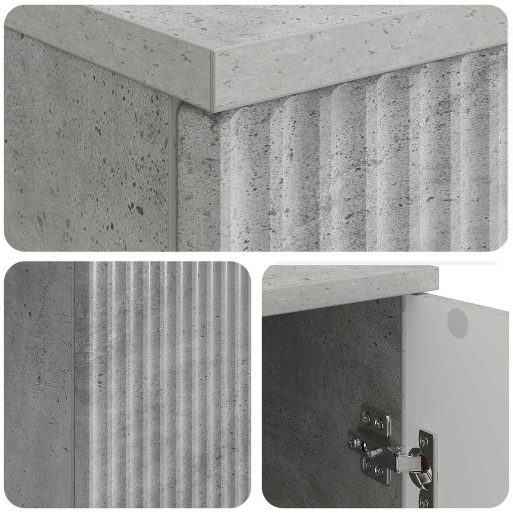 vidaXL Biurko Betonowy szary 142,5 x 50 x 75 cm Drewno inżynieryjne