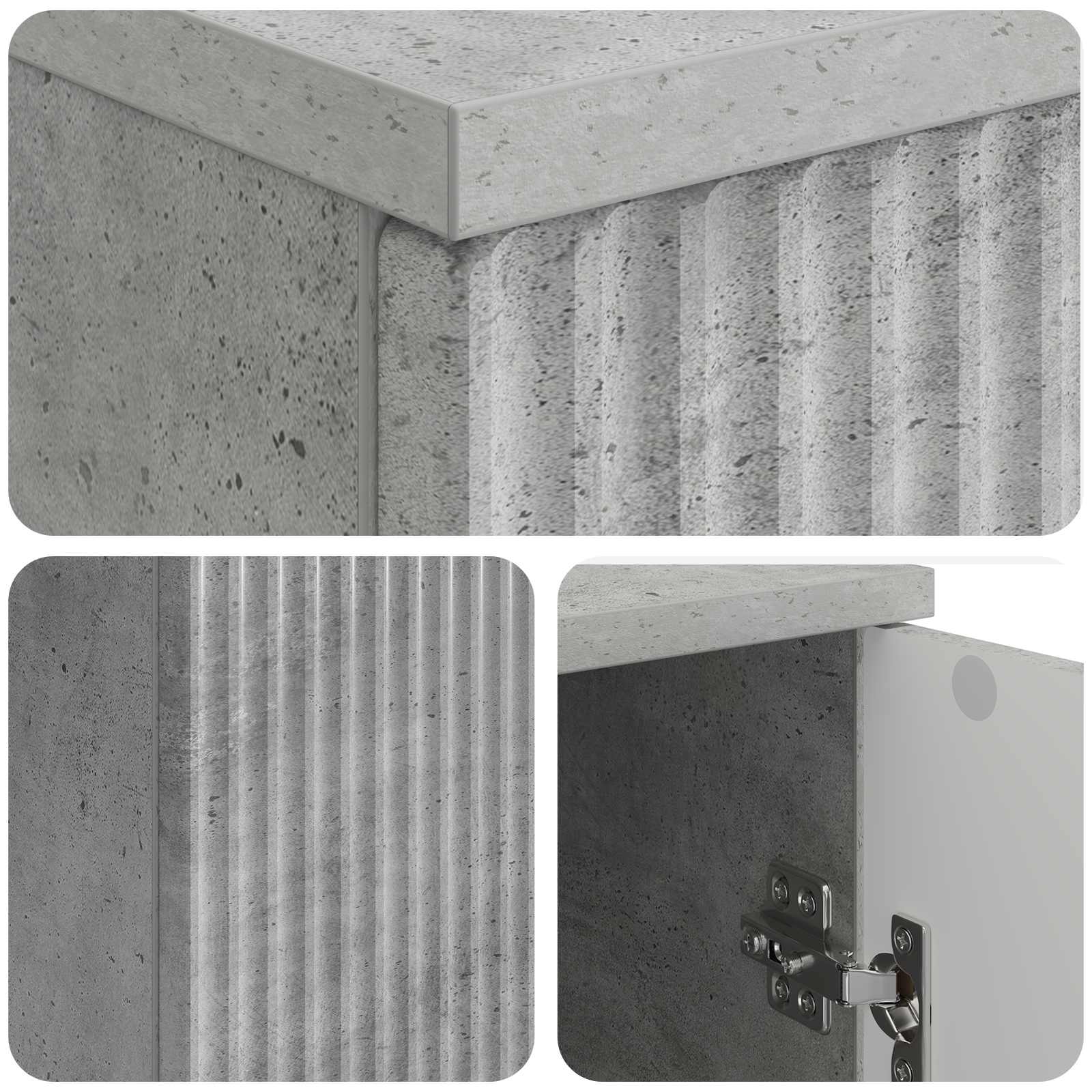 vidaXL Biurko Betonowy szary 142,5 x 50 x 75 cm Drewno inżynieryjne