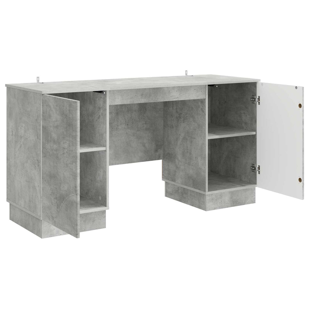vidaXL Biurko Betonowy szary 142,5 x 50 x 75 cm Drewno inżynieryjne