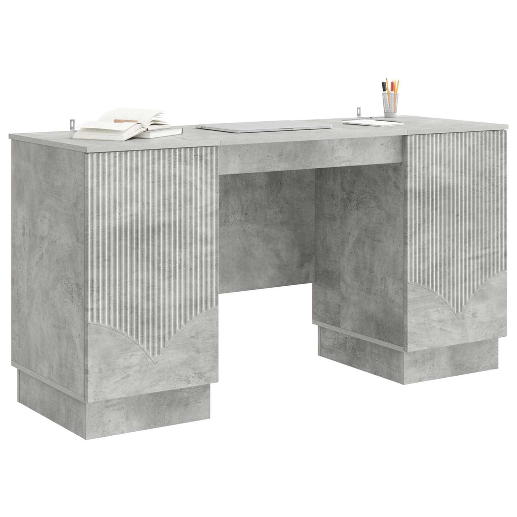 vidaXL Biurko Betonowy szary 142,5 x 50 x 75 cm Drewno inżynieryjne