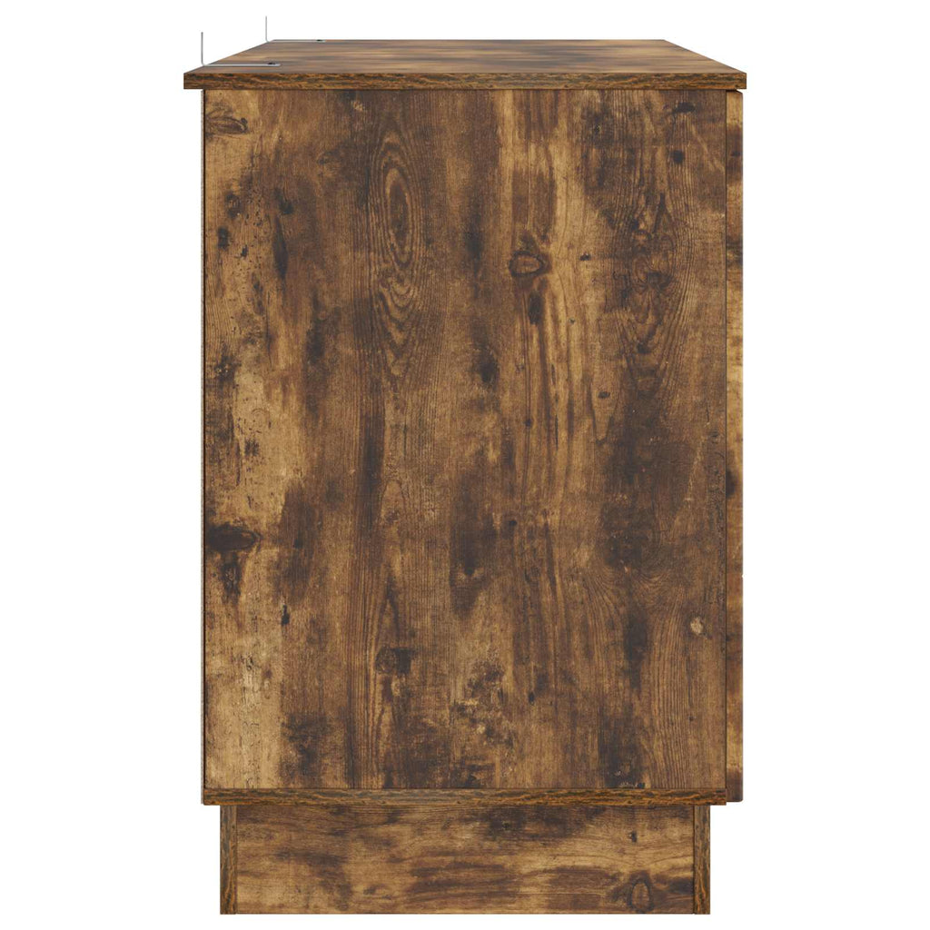 vidaXL Biurko Dąb wędzony 142,5 x 50 x 75 cm Drewno inżynieryjne
