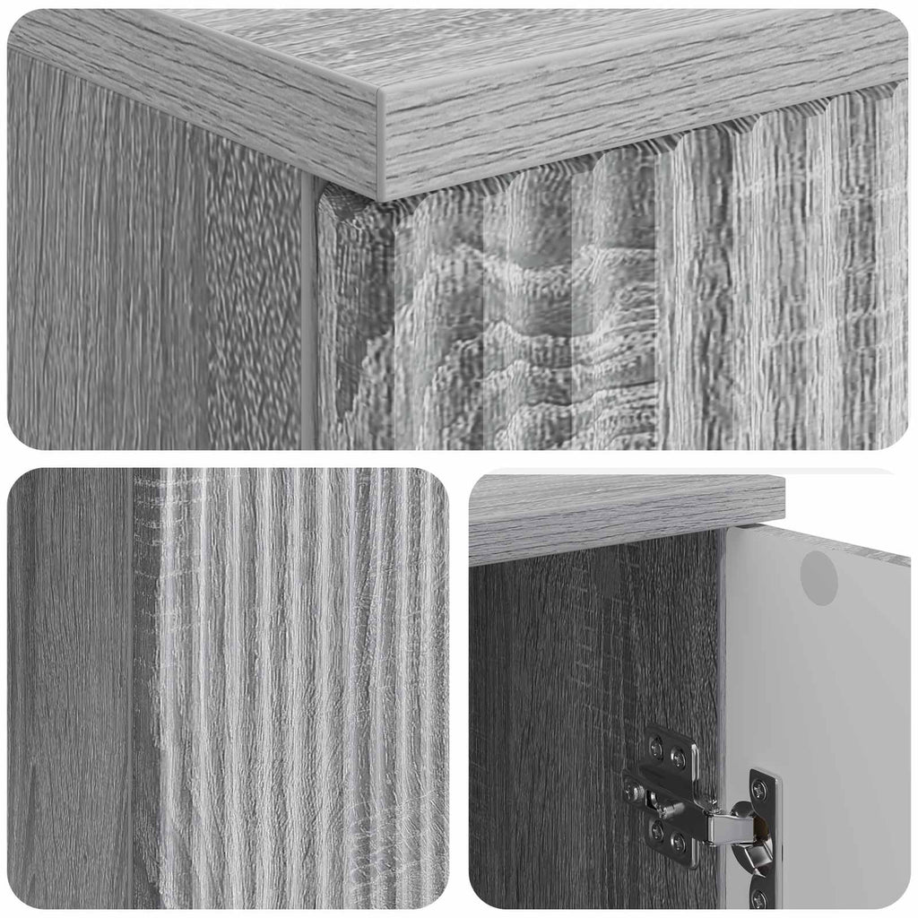 vidaXL Biurko Szary Sonoma 142,5 x 50 x 75 cm Drewno inżynieryjne