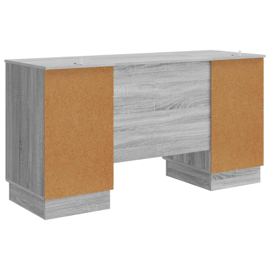 vidaXL Biurko Szary Sonoma 142,5 x 50 x 75 cm Drewno inżynieryjne