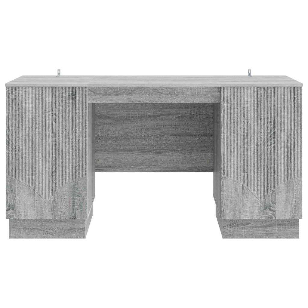 vidaXL Biurko Szary Sonoma 142,5 x 50 x 75 cm Drewno inżynieryjne