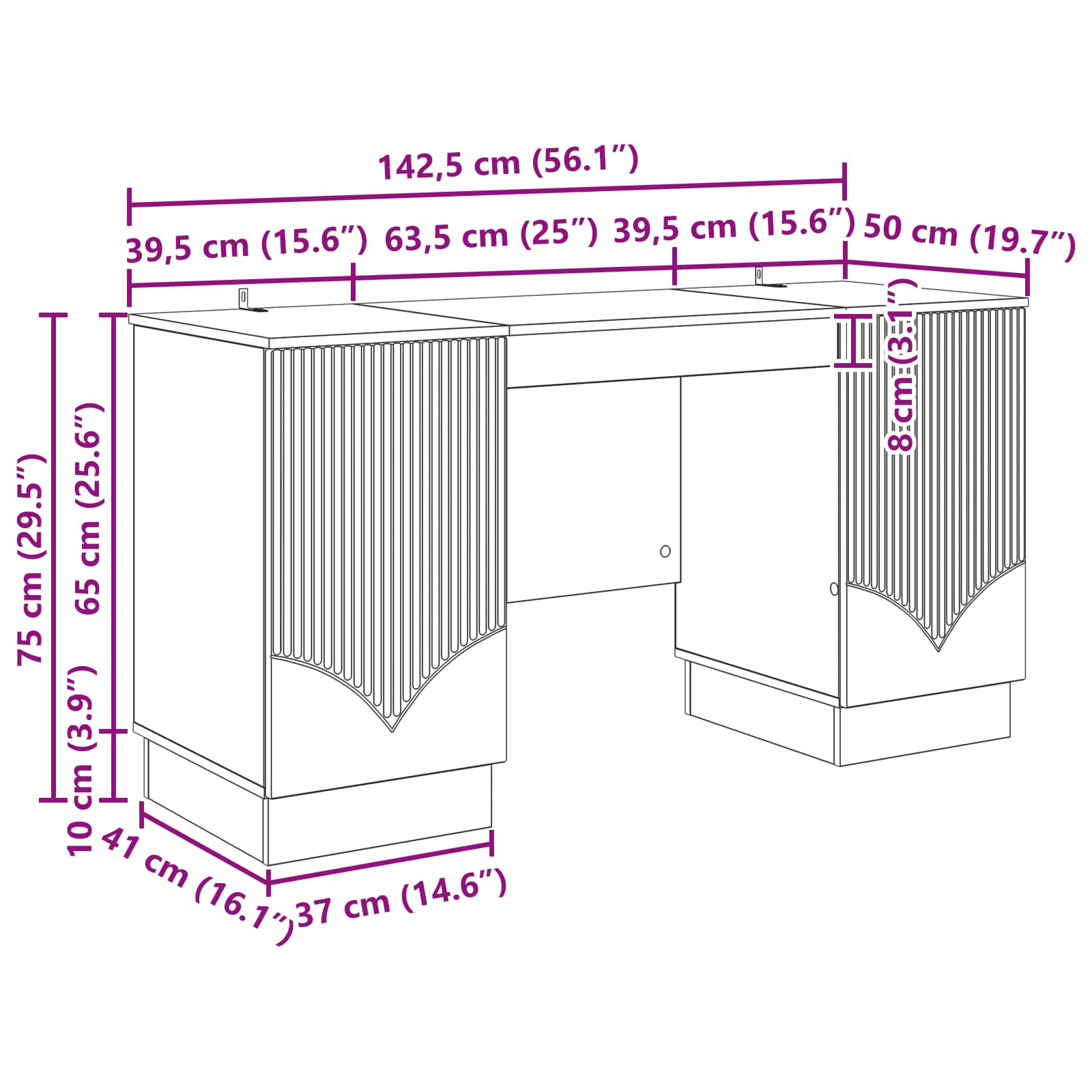 vidaXL Biurko Stare drewno 142,5 x 50 x 75 cm Drewno inżynieryjne