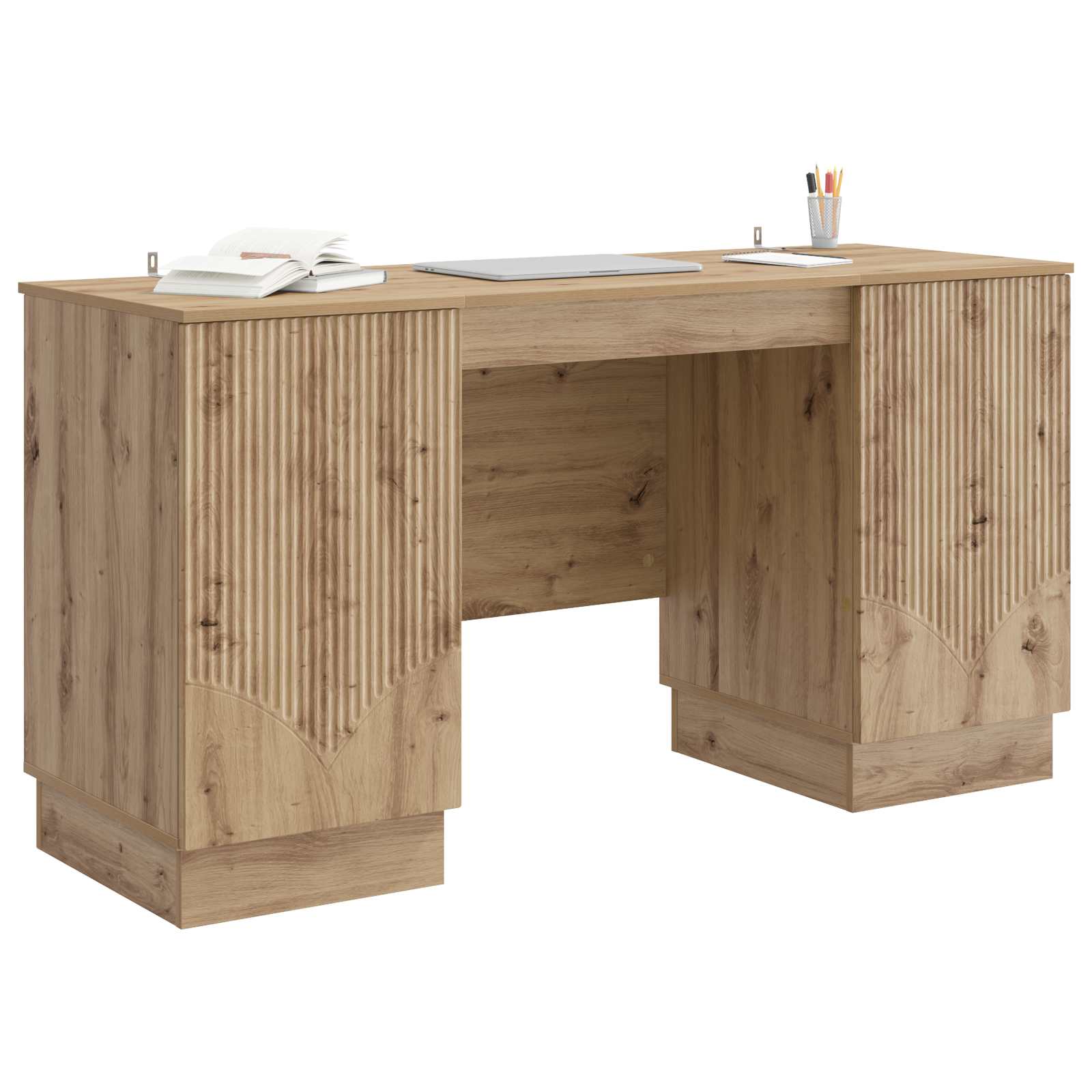 vidaXL Biurko Dąb artisan 142,5 x 50 x 75 cm Drewno inżynieryjne