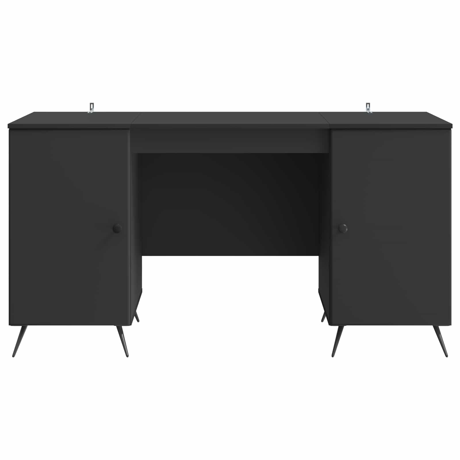 vidaXL Biurko z półką Czarny 142,5 x 50 x 75 cm Drewno inżynieryjne