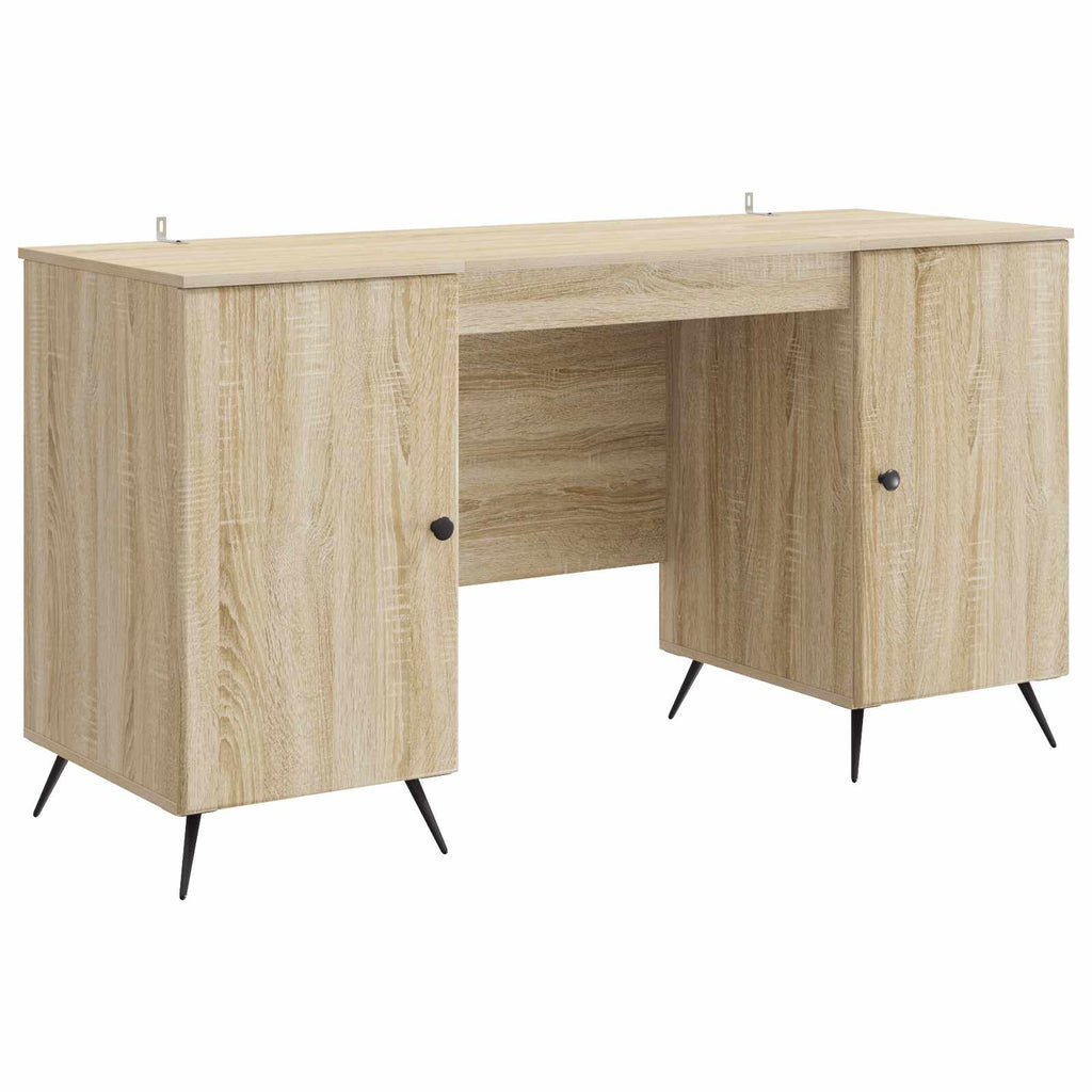 vidaXL Biurko dąb Sonoma 142,5 x 50 x 75 cm Drewno inżynieryjne