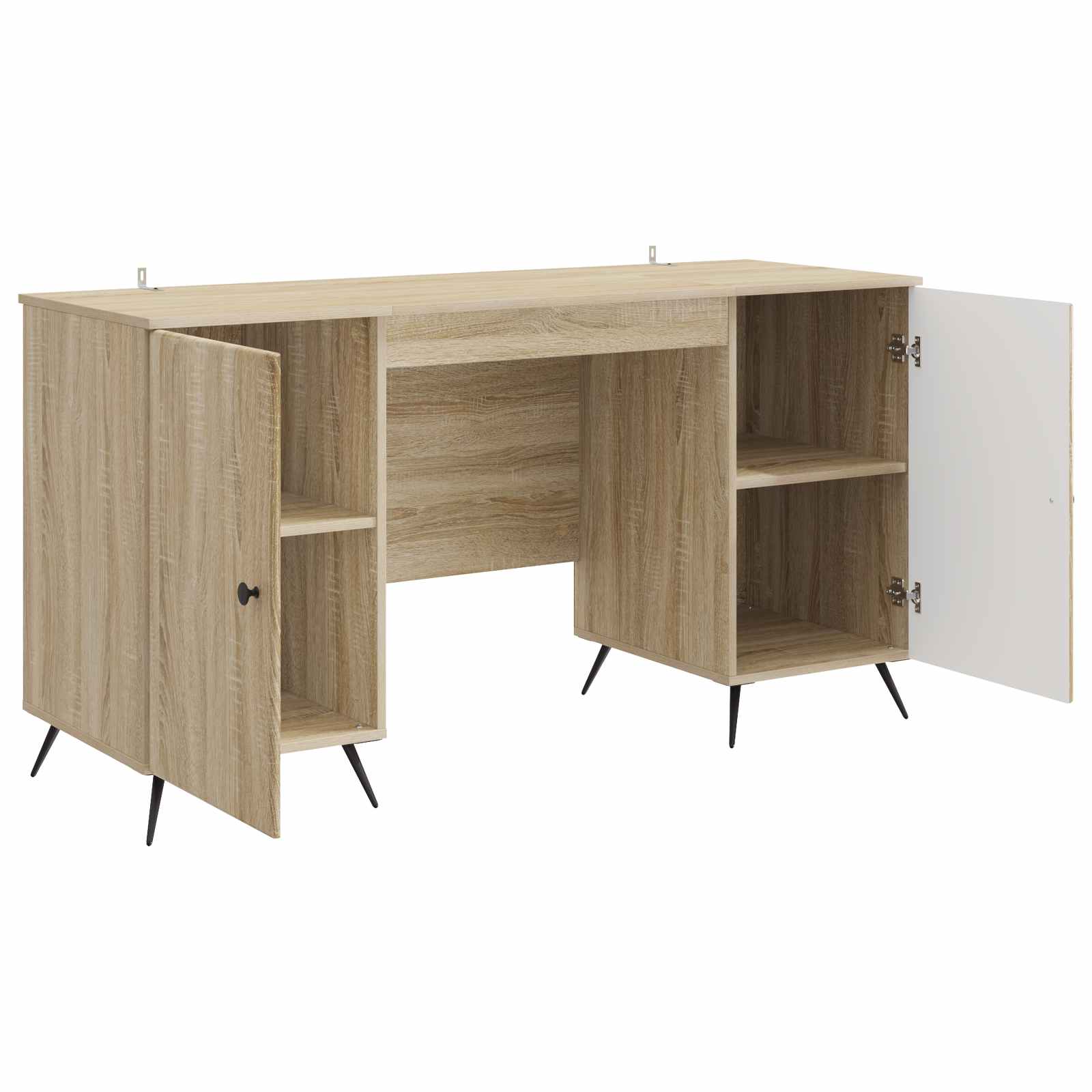 vidaXL Biurko dąb Sonoma 142,5 x 50 x 75 cm Drewno inżynieryjne
