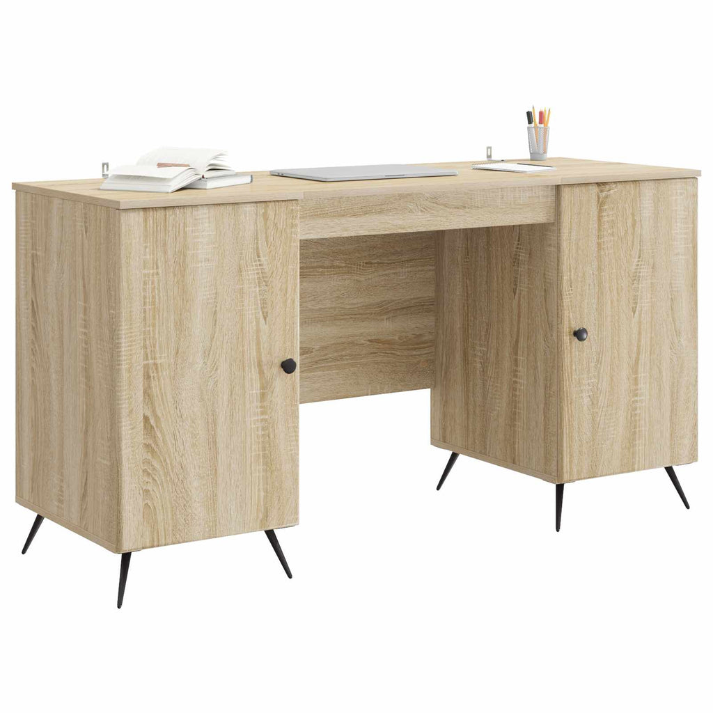 vidaXL Biurko dąb Sonoma 142,5 x 50 x 75 cm Drewno inżynieryjne