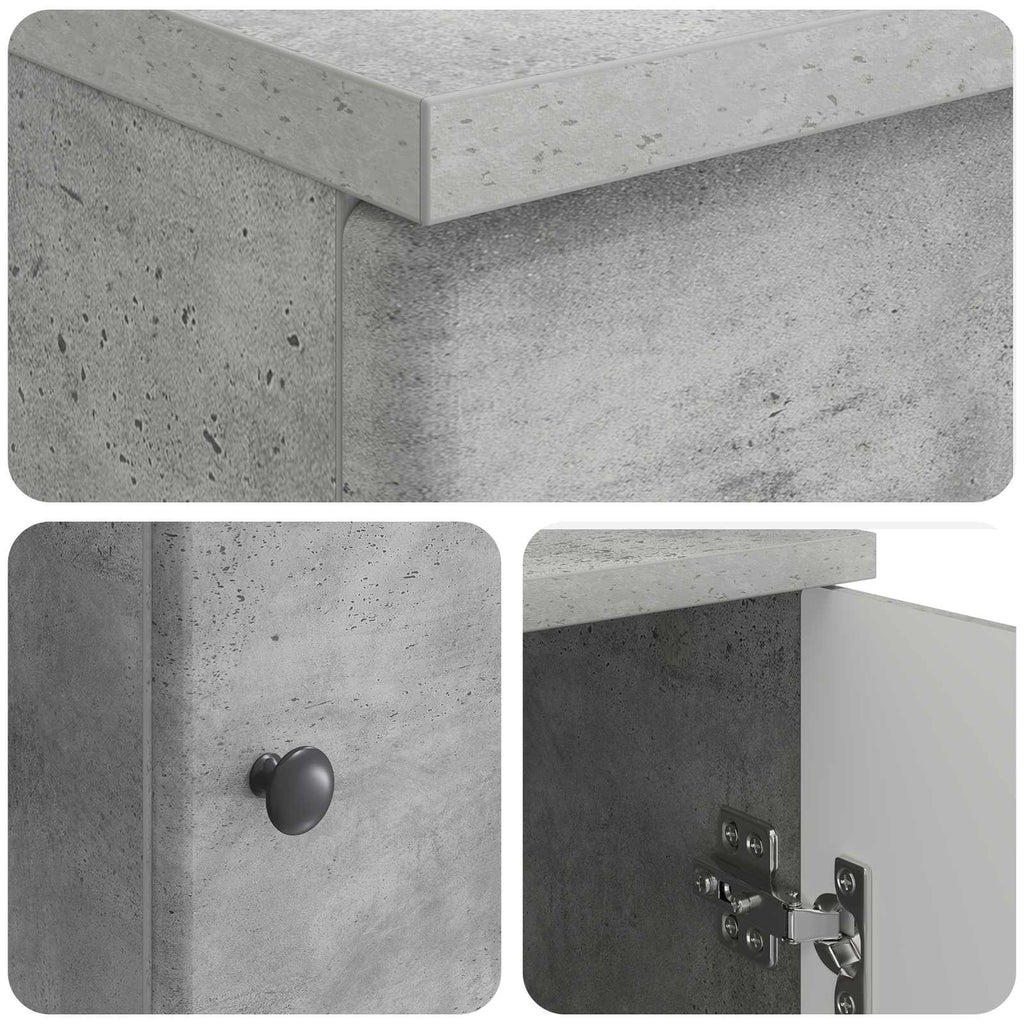 vidaXL Biurko Betonowy szary 142,5 x 50 x 75 cm Drewno inżynieryjne