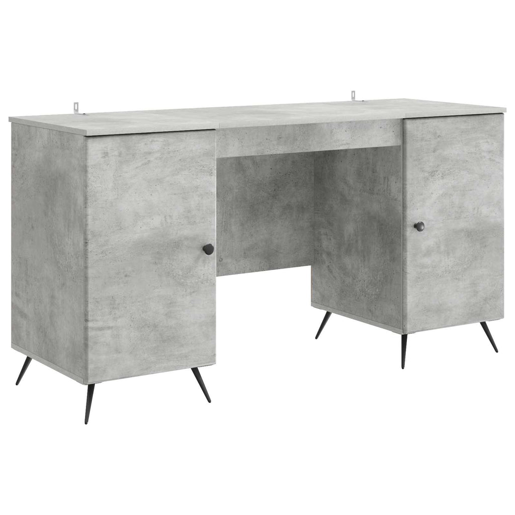 vidaXL Biurko Betonowy szary 142,5 x 50 x 75 cm Drewno inżynieryjne