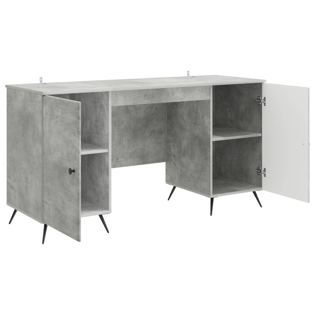 vidaXL Biurko Betonowy szary 142,5 x 50 x 75 cm Drewno inżynieryjne