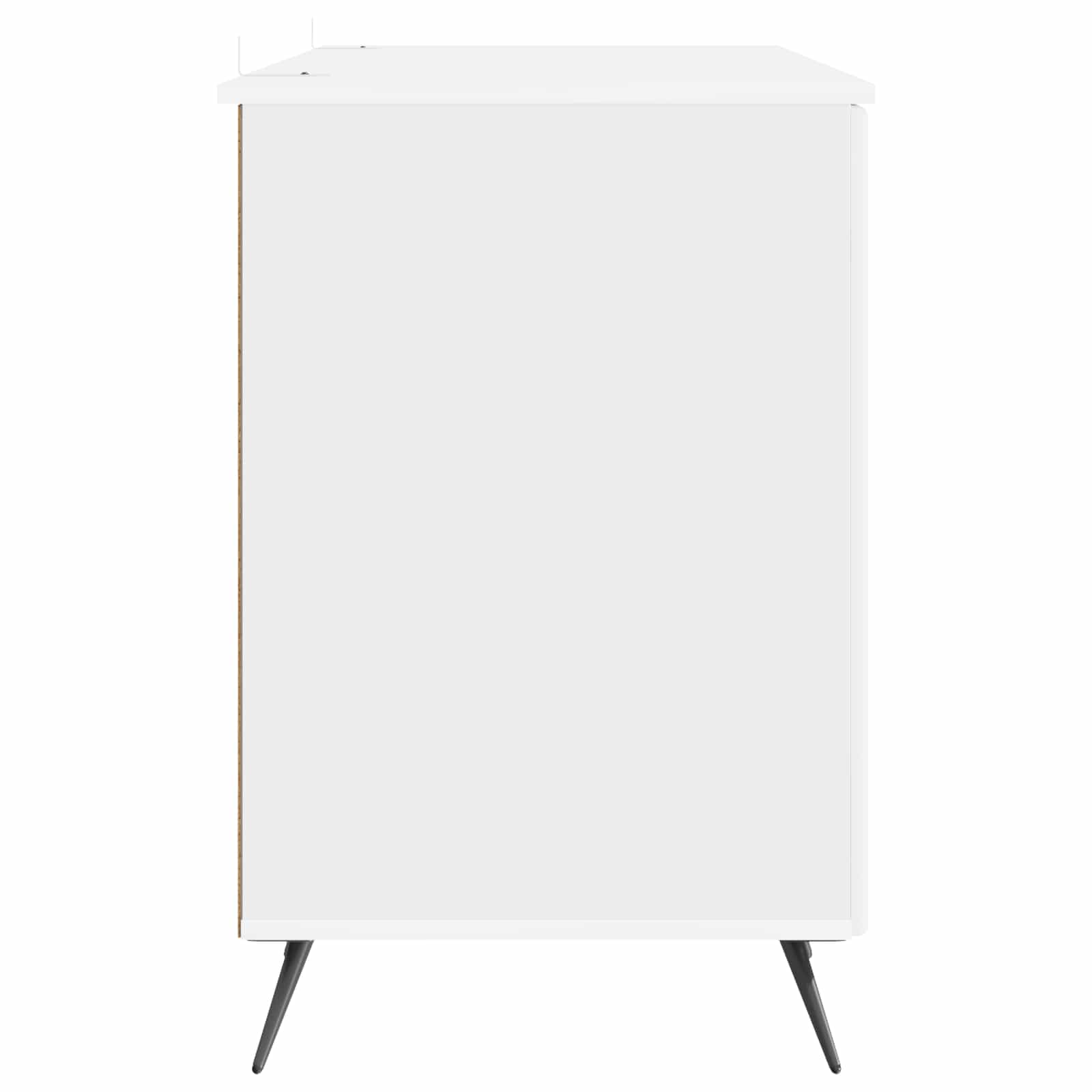 vidaXL Biurko z półką Biały wysoki połysk 142,5 x 50 x 75 cm