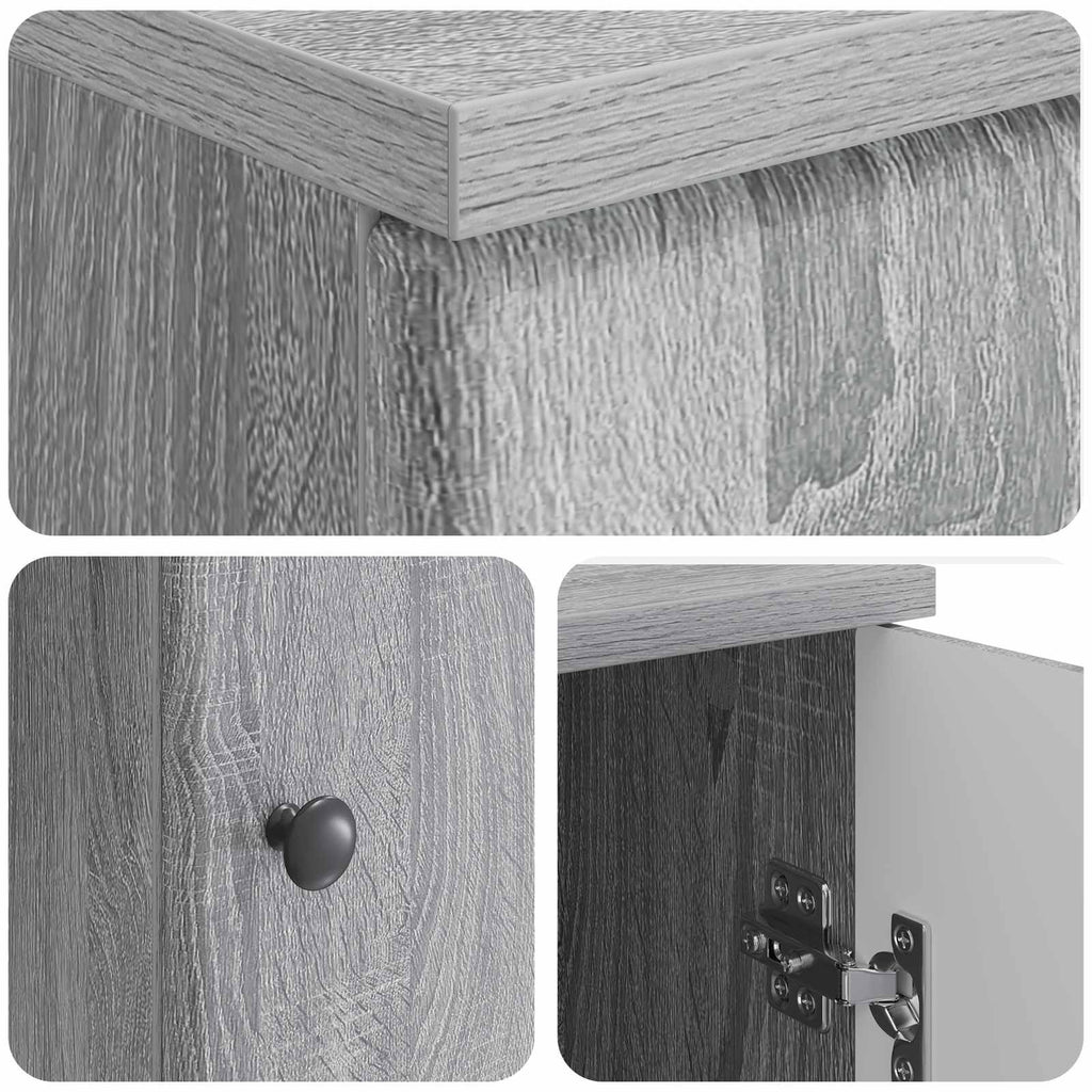 vidaXL Biurko Szary Sonoma 142,5 x 50 x 75 cm Drewno inżynieryjne