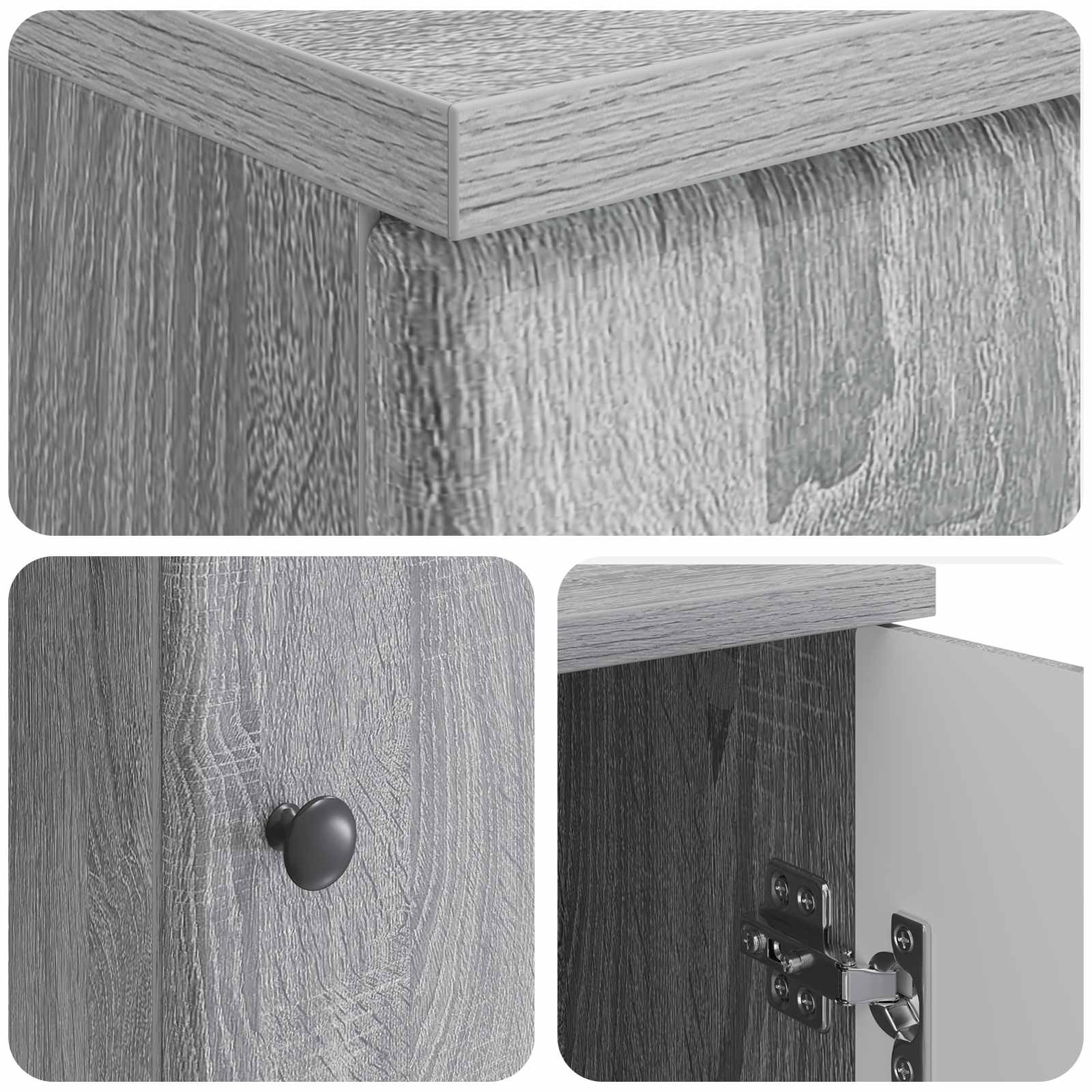 vidaXL Biurko Szary Sonoma 142,5 x 50 x 75 cm Drewno inżynieryjne