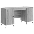 vidaXL Biurko Szary Sonoma 142,5 x 50 x 75 cm Drewno inżynieryjne