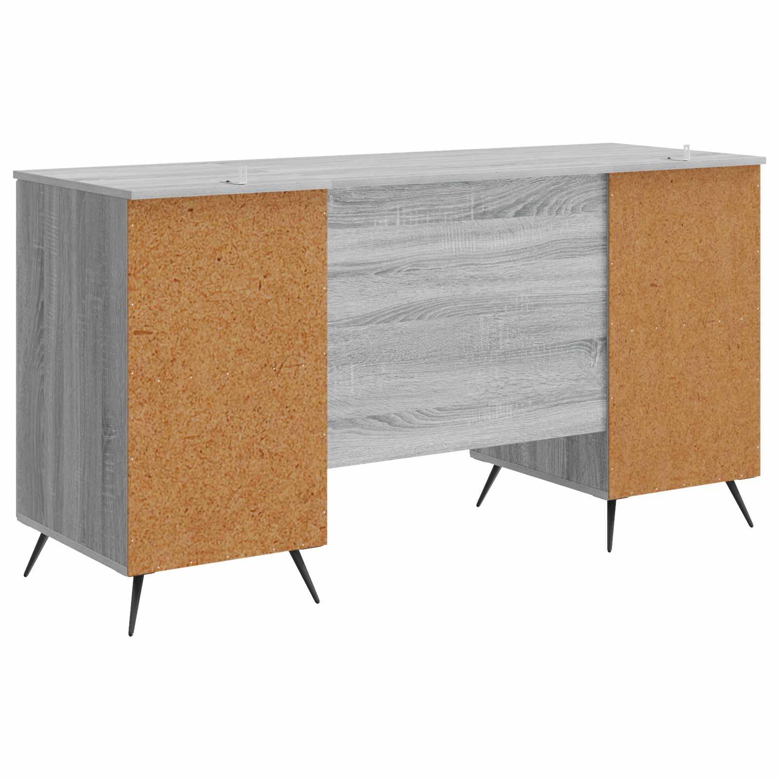 vidaXL Biurko Szary Sonoma 142,5 x 50 x 75 cm Drewno inżynieryjne