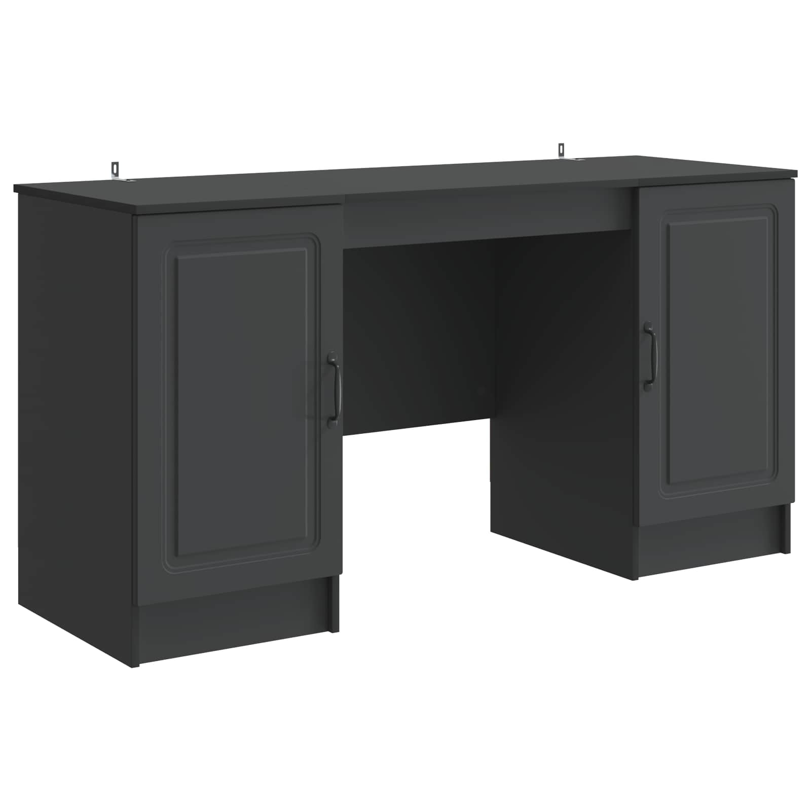 vidaXL Biurko z półką Czarny 142,5 x 50 x 75 cm Drewno inżynieryjne