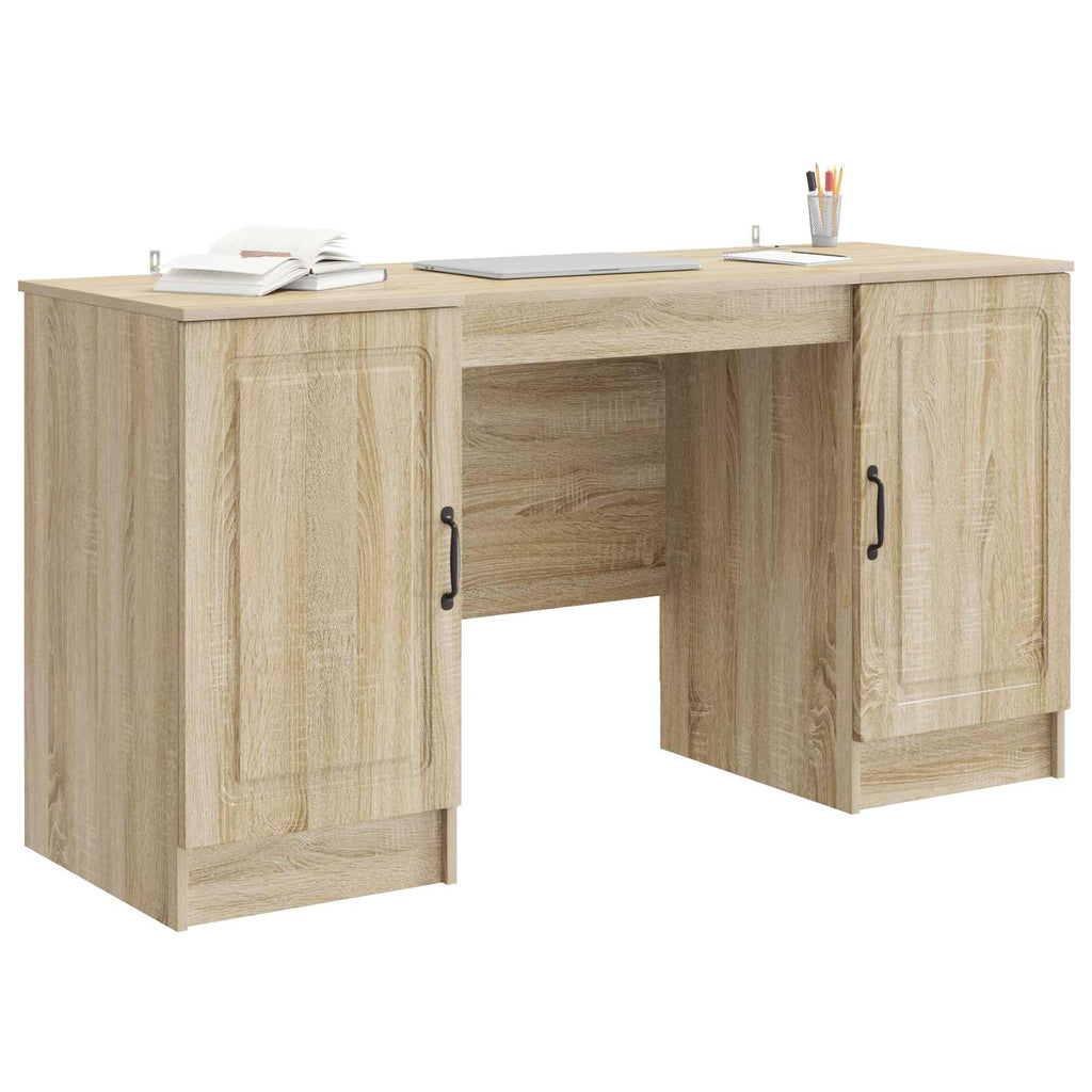 vidaXL Biurko dąb Sonoma 142,5 x 50 x 75 cm Drewno inżynieryjne