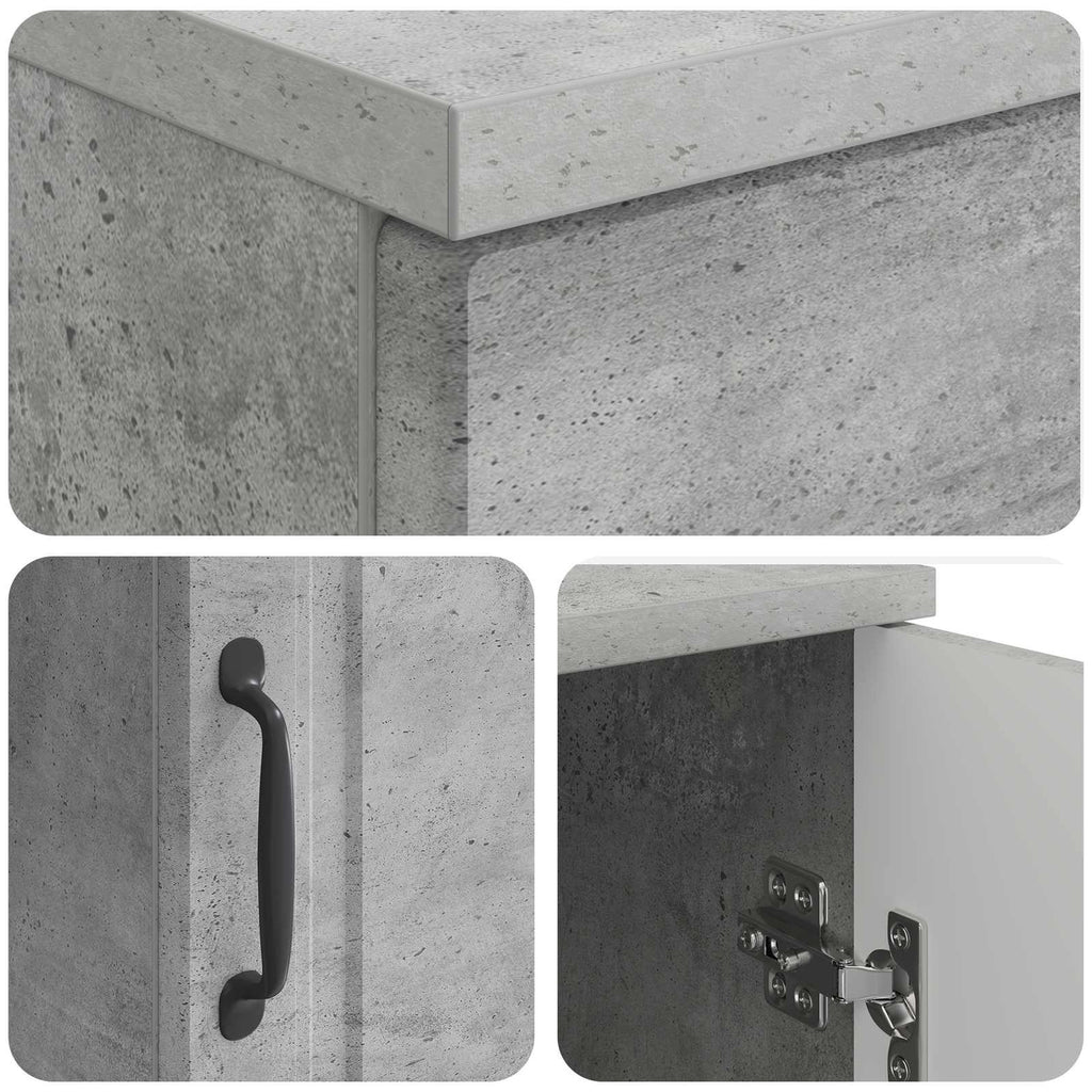 vidaXL Biurko Betonowy szary 142,5 x 50 x 75 cm Drewno inżynieryjne