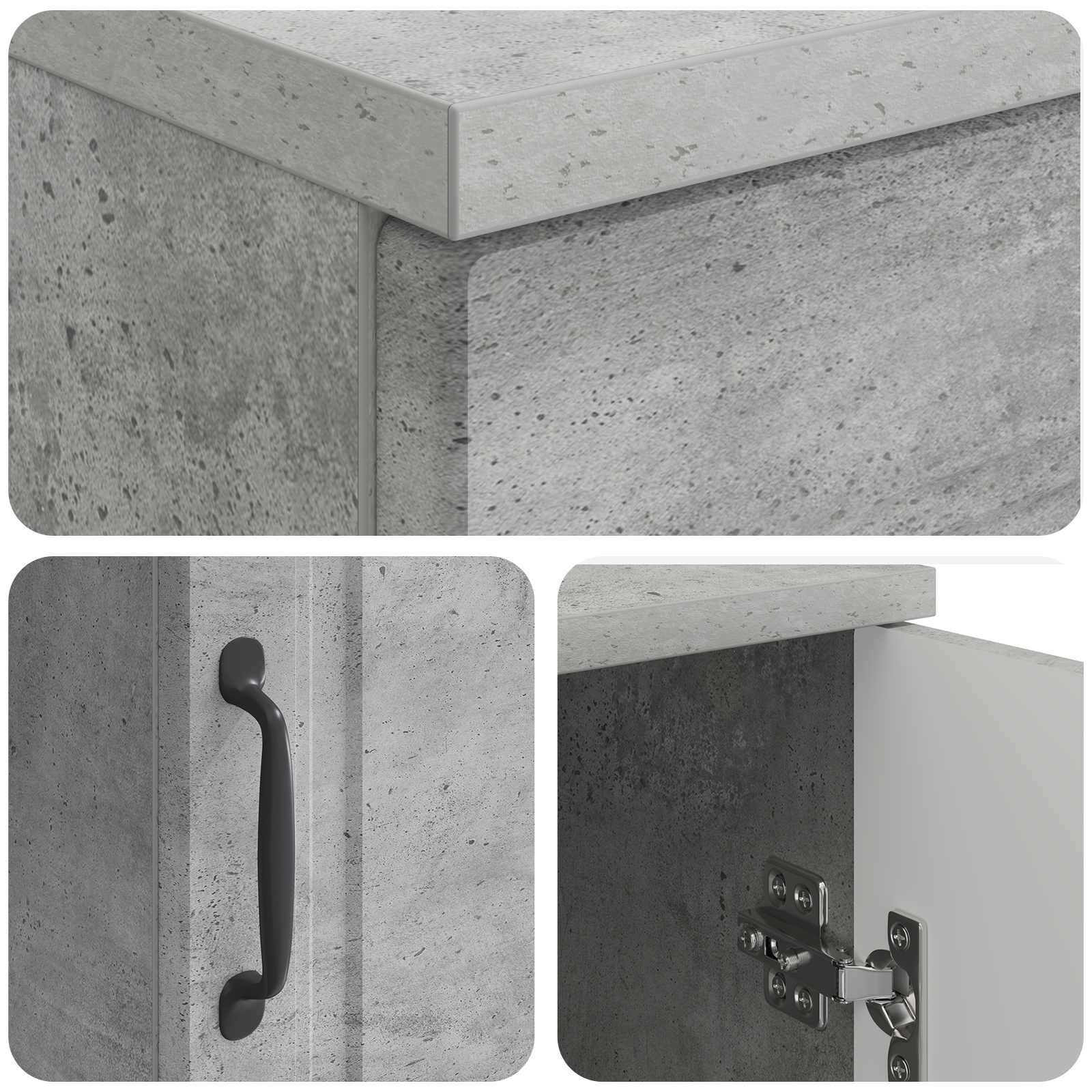 vidaXL Biurko Betonowy szary 142,5 x 50 x 75 cm Drewno inżynieryjne