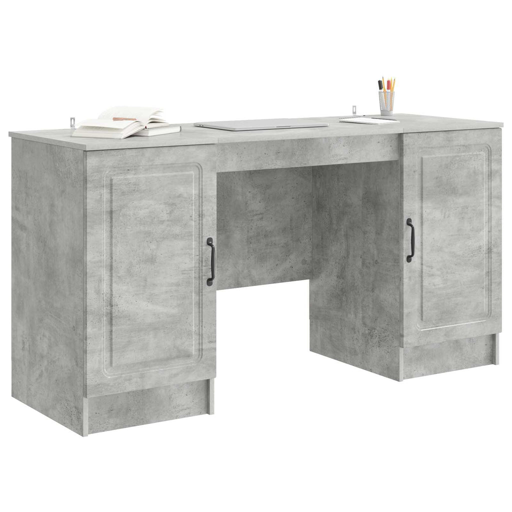 vidaXL Biurko Betonowy szary 142,5 x 50 x 75 cm Drewno inżynieryjne