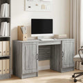 vidaXL Biurko Szary Sonoma 142,5 x 50 x 75 cm Drewno inżynieryjne