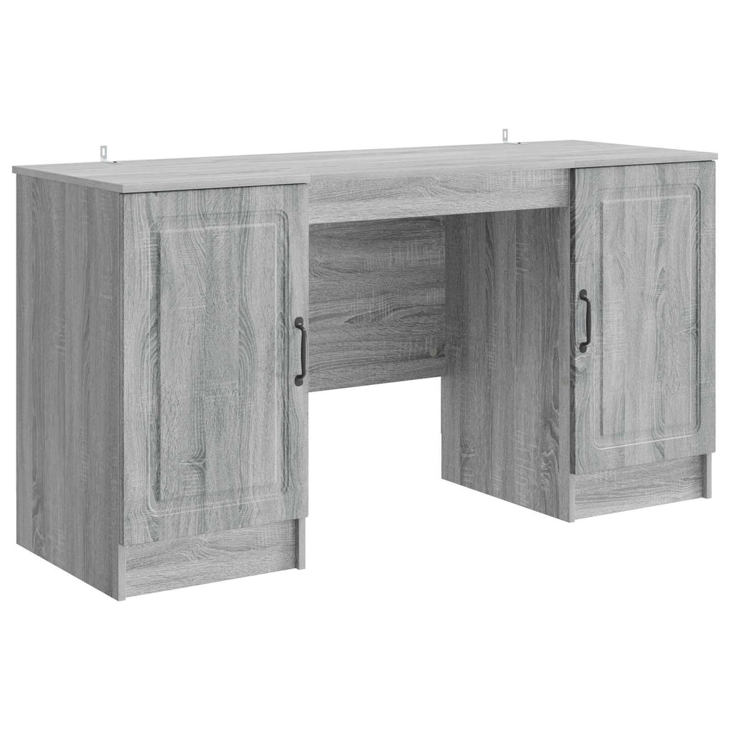 vidaXL Biurko Szary Sonoma 142,5 x 50 x 75 cm Drewno inżynieryjne