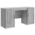 vidaXL Biurko Szary Sonoma 142,5 x 50 x 75 cm Drewno inżynieryjne
