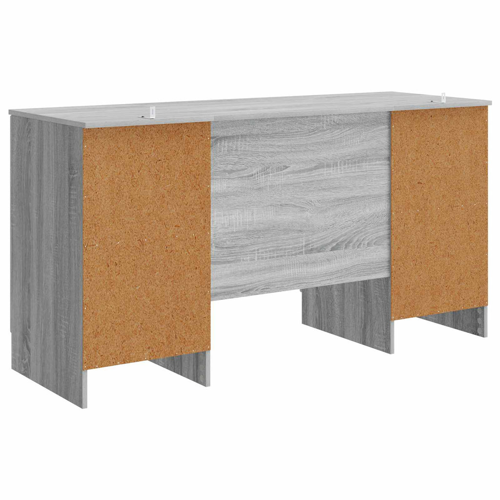 vidaXL Biurko Szary Sonoma 142,5 x 50 x 75 cm Drewno inżynieryjne
