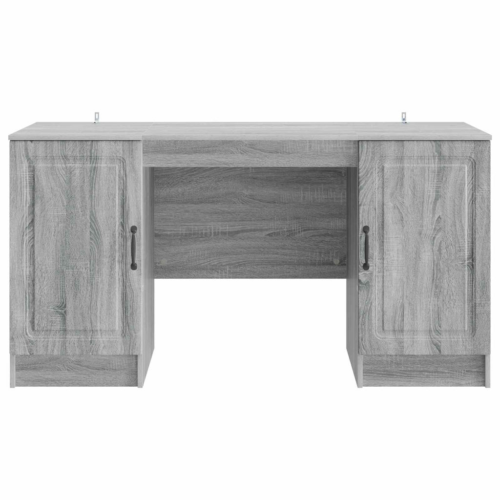 vidaXL Biurko Szary Sonoma 142,5 x 50 x 75 cm Drewno inżynieryjne