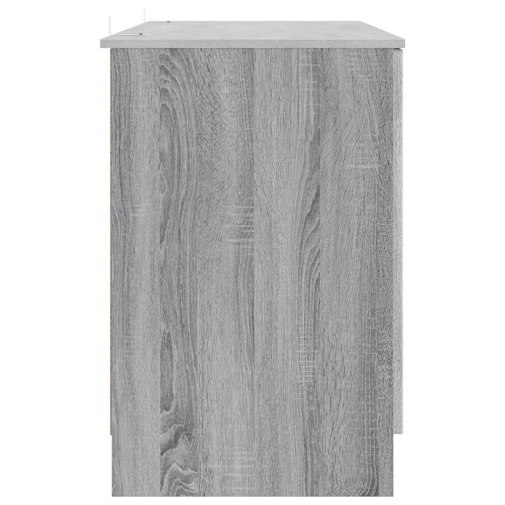 vidaXL Biurko Szary Sonoma 142,5 x 50 x 75 cm Drewno inżynieryjne