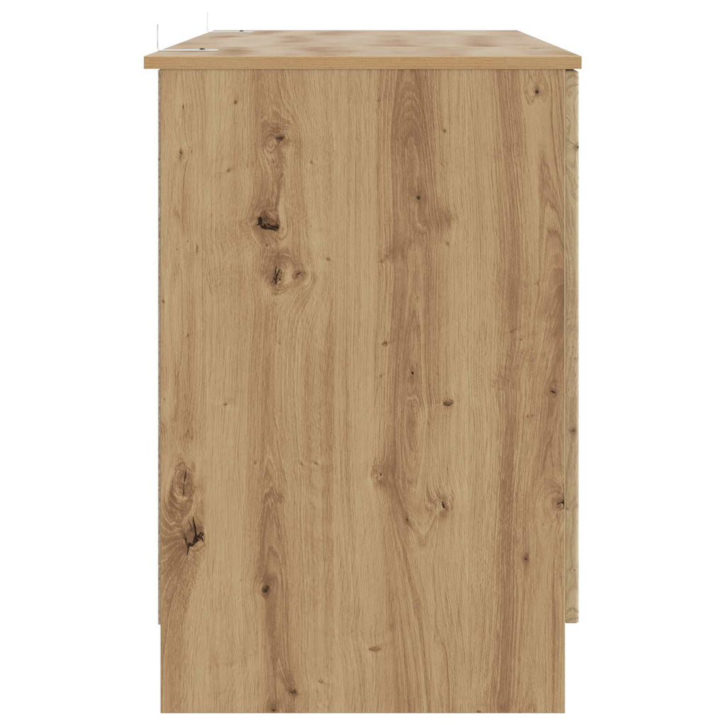 vidaXL Biurko Dąb artisan 142,5 x 50 x 75 cm Drewno inżynieryjne