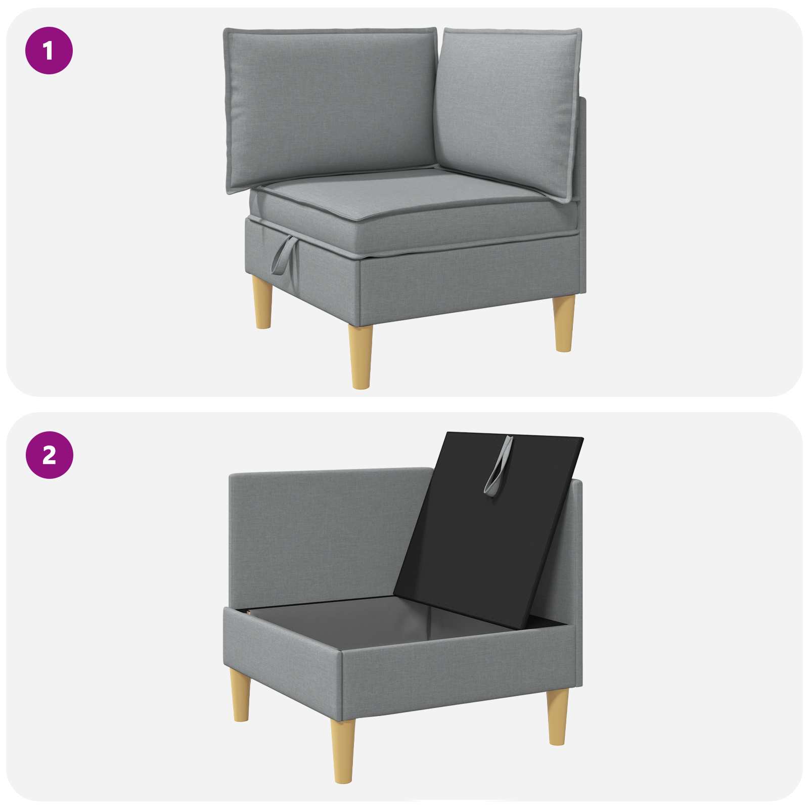 vidaXL Sofa z miejscem do przechowywania tkanina